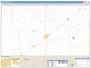 Texas County, OK <br /> Wall Map <br /> Zip Code <br /> Basic Style 2024 Map