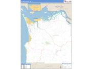 Clatsop County, OR <br /> Wall Map <br /> Zip Code <br /> Basic Style 2024 Map