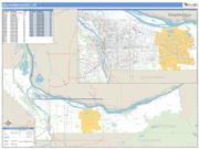 Multnomah County, OR <br /> Wall Map <br /> Zip Code <br /> Basic Style 2024 Map
