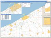 Erie County, PA <br /> Wall Map <br /> Zip Code <br /> Basic Style 2024 Map