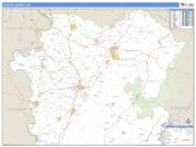 Fayette County, PA <br /> Wall Map <br /> Zip Code <br /> Basic Style 2024 Map