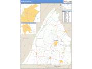 Franklin County, PA <br /> Wall Map <br /> Zip Code <br /> Basic Style 2024 Map