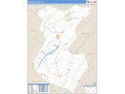 Huntingdon County, PA <br /> Wall Map <br /> Zip Code <br /> Basic Style 2024 Map