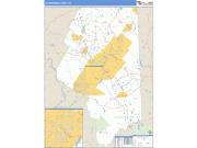 Lackawanna County, PA <br /> Wall Map <br /> Zip Code <br /> Basic Style 2024 Map
