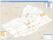 Schuylkill County, PA <br /> Wall Map <br /> Zip Code <br /> Basic Style 2024 Map