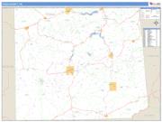 Tioga County, PA <br /> Wall Map <br /> Zip Code <br /> Basic Style 2024 Map