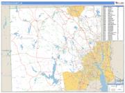 Providence County, RI <br /> Wall Map <br /> Zip Code <br /> Basic Style 2024 Map