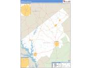 Abbeville County, SC <br /> Wall Map <br /> Zip Code <br /> Basic Style 2024 Map