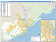 Charleston County, SC <br /> Wall Map <br /> Zip Code <br /> Basic Style 2024 Map
