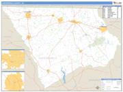 Chesterfield County, SC <br /> Wall Map <br /> Zip Code <br /> Basic Style 2024 Map