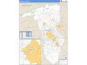 Greenville County, SC <br /> Wall Map <br /> Zip Code <br /> Basic Style 2024 Map