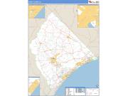 Horry County, SC <br /> Wall Map <br /> Zip Code <br /> Basic Style 2024 Map