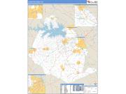 Lexington County, SC <br /> Wall Map <br /> Zip Code <br /> Basic Style 2024 Map