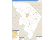 Marlboro County, SC <br /> Wall Map <br /> Zip Code <br /> Basic Style 2024 Map