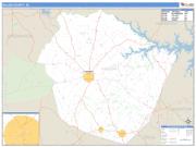 Saluda County, SC <br /> Wall Map <br /> Zip Code <br /> Basic Style 2024 Map
