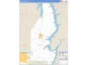 Benton County, TN <br /> Wall Map <br /> Zip Code <br /> Basic Style 2024 Map