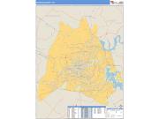 Davidson County, TN <br /> Wall Map <br /> Zip Code <br /> Basic Style 2024 Map