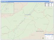 Unicoi County, TN <br /> Wall Map <br /> Zip Code <br /> Basic Style 2024 Map