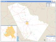 Bee County, TX <br /> Wall Map <br /> Zip Code <br /> Basic Style 2024 Map