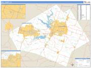 Bell County, TX <br /> Wall Map <br /> Zip Code <br /> Basic Style 2024 Map