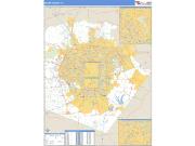 Bexar County, TX <br /> Wall Map <br /> Zip Code <br /> Basic Style 2024 Map