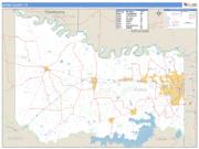 Bowie County, TX <br /> Wall Map <br /> Zip Code <br /> Basic Style 2024 Map