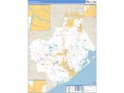 Brazoria County, TX <br /> Wall Map <br /> Zip Code <br /> Basic Style 2024 Map