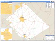 Caldwell County, TX <br /> Wall Map <br /> Zip Code <br /> Basic Style 2024 Map