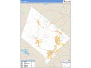 Hays County, TX <br /> Wall Map <br /> Zip Code <br /> Basic Style 2024 Map