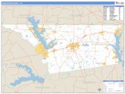 Henderson County, TX <br /> Wall Map <br /> Zip Code <br /> Basic Style 2024 Map