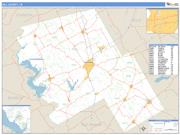 Hill County, TX <br /> Wall Map <br /> Zip Code <br /> Basic Style 2024 Map