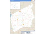 Leon County, TX <br /> Wall Map <br /> Zip Code <br /> Basic Style 2024 Map