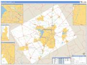 McLennan County, TX <br /> Wall Map <br /> Zip Code <br /> Basic Style 2024 Map