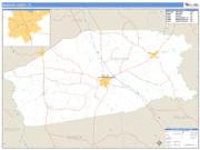 Madison County, TX <br /> Wall Map <br /> Zip Code <br /> Basic Style 2024 Map