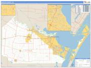 Nueces County, TX <br /> Wall Map <br /> Zip Code <br /> Basic Style 2024 Map