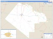 Pecos County, TX <br /> Wall Map <br /> Zip Code <br /> Basic Style 2024 Map
