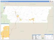 Carbon County, UT <br /> Wall Map <br /> Zip Code <br /> Basic Style 2024 Map
