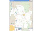Rutland County, VT <br /> Wall Map <br /> Zip Code <br /> Basic Style 2024 Map