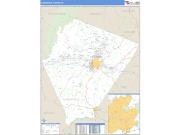 Albemarle County, VA <br /> Wall Map <br /> Zip Code <br /> Basic Style 2024 Map