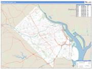 Arlington County, VA <br /> Wall Map <br /> Zip Code <br /> Basic Style 2024 Map