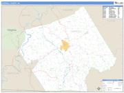 Carroll County, VA <br /> Wall Map <br /> Zip Code <br /> Basic Style 2024 Map