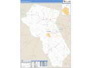 Fauquier County, VA <br /> Wall Map <br /> Zip Code <br /> Basic Style 2024 Map
