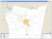 Henry County, VA <br /> Wall Map <br /> Zip Code <br /> Basic Style 2024 Map