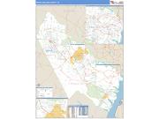 Prince William County, VA <br /> Wall Map <br /> Zip Code <br /> Basic Style 2024 Map