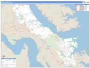 York County, VA <br /> Wall Map <br /> Zip Code <br /> Basic Style 2024 Map