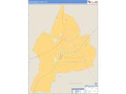 Harrisonburg County, VA <br /> Wall Map <br /> Zip Code <br /> Basic Style 2024 Map