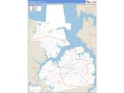Portsmouth County, VA <br /> Wall Map <br /> Zip Code <br /> Basic Style 2024 Map
