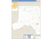Whitman County, WA <br /> Wall Map <br /> Zip Code <br /> Basic Style 2024 Map