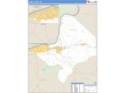 Cabell County, WV <br /> Wall Map <br /> Zip Code <br /> Basic Style 2024 Map