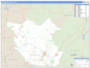 Greenbrier County, WV <br /> Wall Map <br /> Zip Code <br /> Basic Style 2024 Map